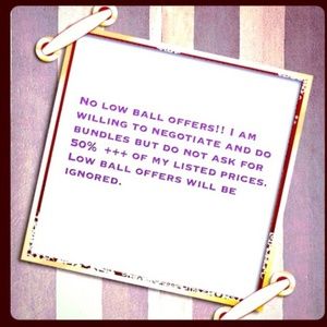 Please No Low Ball Offers